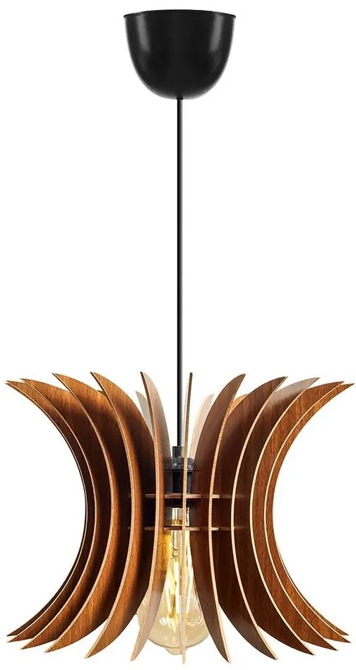 Csillár zsinóron 1xE27/60W/230V barna átm. 20 cm