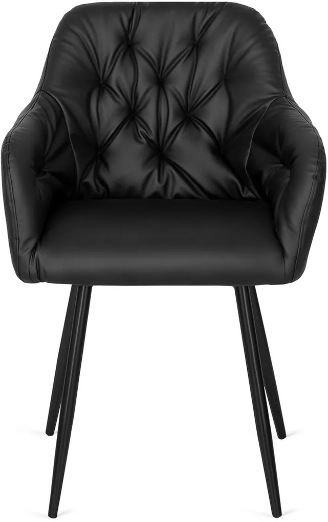 Fekete Eco-bőr Étkezőszék. NICO