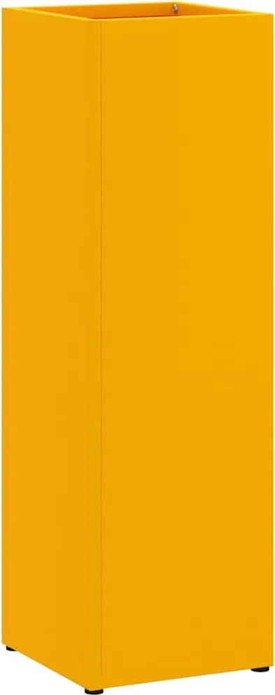 vidaXL Napernyő Állvány tárolóval Mustár 15,5 x 15,5 x 49 cm Fém