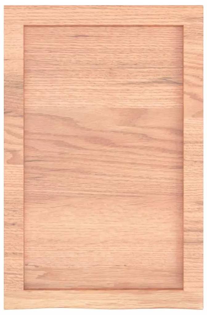 világosbarna kezelt tömör tölgyfa fali polc 40x60x(2-4) cm