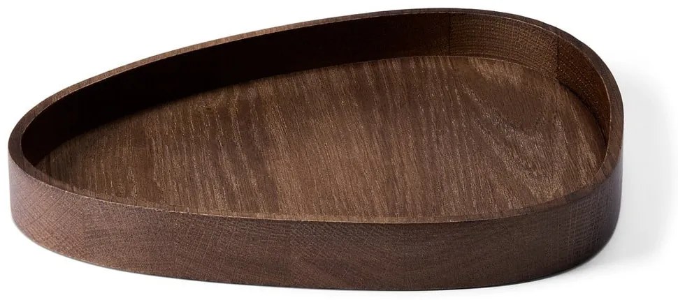 Barna dekoratív fa tárolódoboz 26x23x3 cm Curve L – LIND DNA