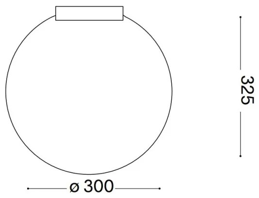 Ideal Lux - Mennyezeti lámpa CARTA 1xE27/25W/230V átm. 30 cm fehér