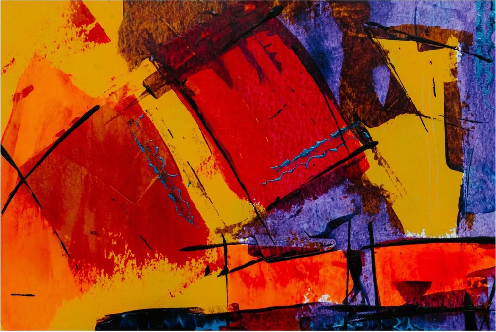 Absztrakciós kép (90x60 cm)