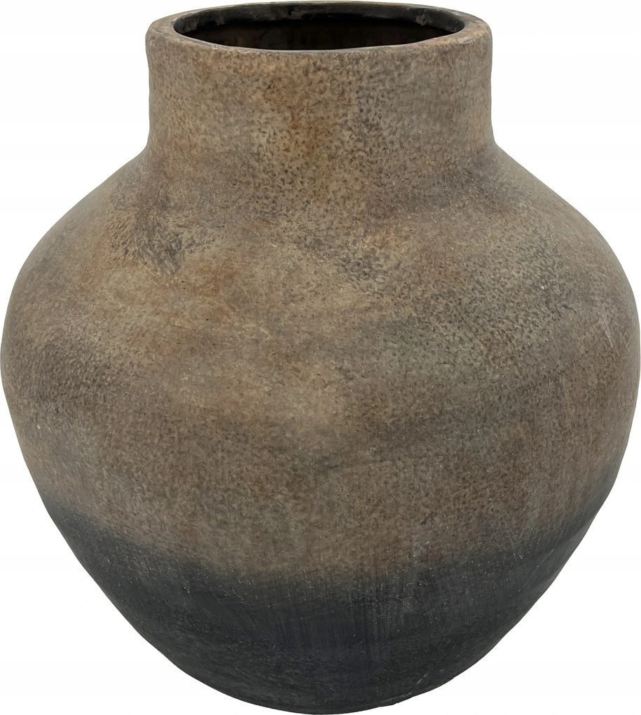 Kerámia váza Aura, 30x30x32 cm patinás rozsdafekete