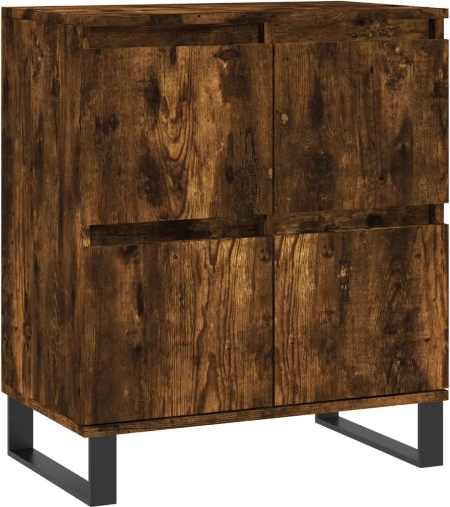 vidaXL füstös tölgy színű szerelt fa tálalószekrény 60 x 35 x 70 cm