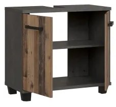 Fürdőszobai szekrény VENOM antracit/barna