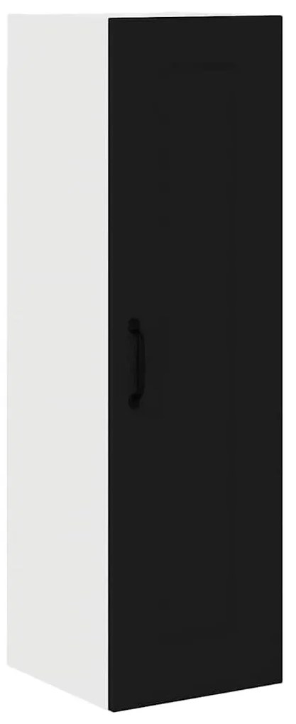 Fali konyhaszekrény polcokkal Fekete 30 x 31 x 100 cm Faanyag