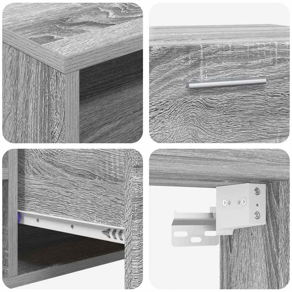 TV szekrény fiókkal Szürke sonoma 100.5 x 39 x 30 cm Faanyag