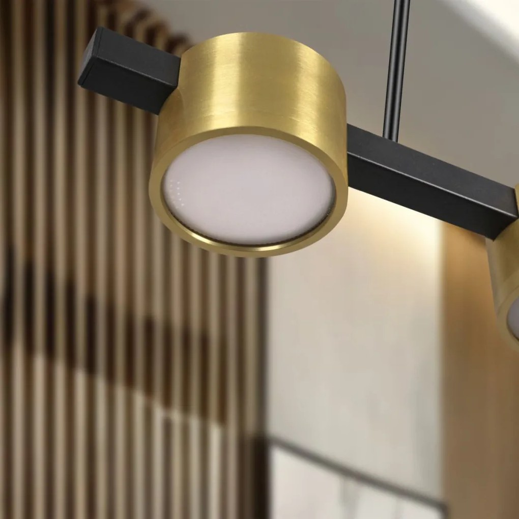 POLUX 327338 MIRELLA Modern Led Függesztett Lámpa Fekete, Arany GX53 IP20