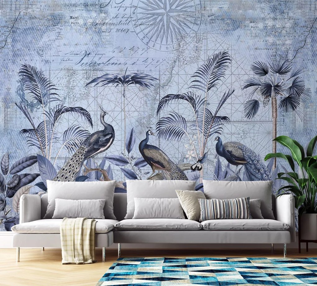 Gario Fotótapéta Pávak trópusi lila - Andrea Haase Anyag: Vlies, Méret: 150 x 105 cm