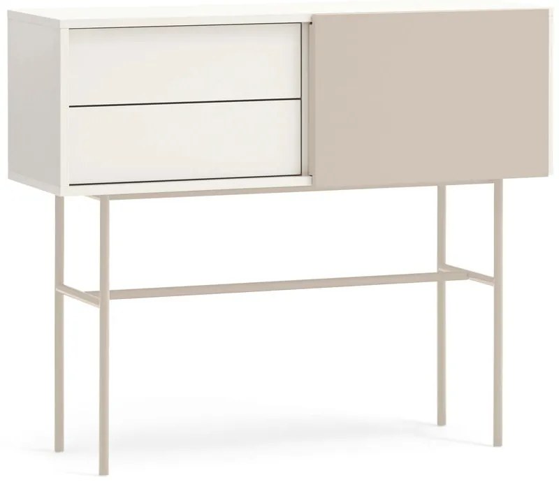 Bézs-krémszínű konzolasztal 35x110 cm Nube – Teulat