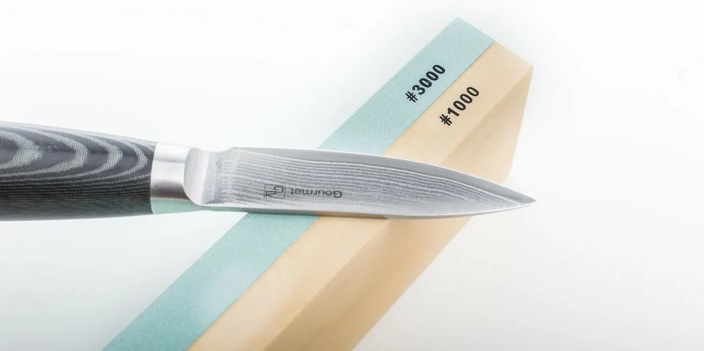 G21 Gourmet Damascus késkészlet bambusz blokkban 5 db + élezőkő