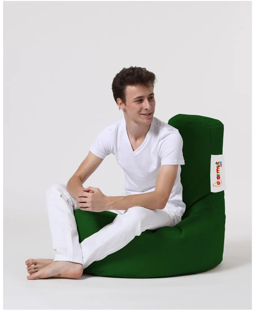 Sötétzöld babzsákfotel Lina – Floriane Garden