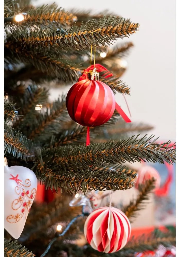 3 db-os fehér üveg szívalakú karácsonyi dísz készlet - Ego Dekor