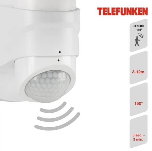 Telefunken 304306TF - LED Kültéri fali lámpa érzékelős LED/16W/230V IP44