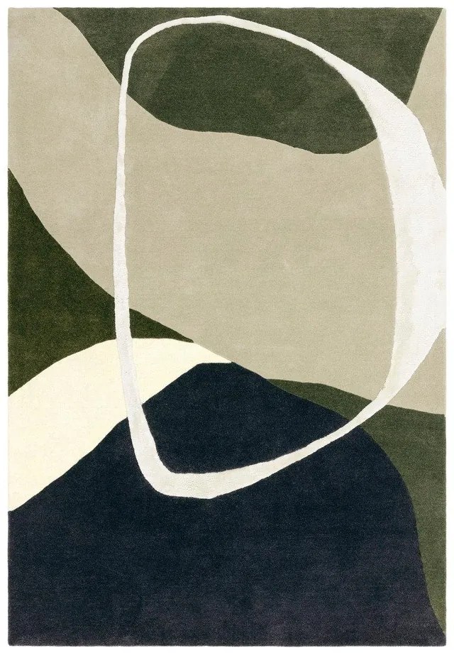 Zöld kézi szövésű gyapjú szőnyeg 200x300 cm Matrix – Asiatic Carpets