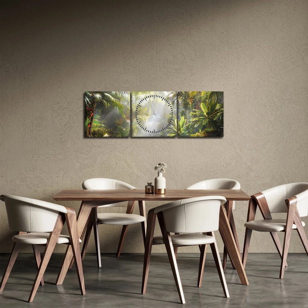 Kép - Trópusi esőerdő (órával) (90x30 cm)
