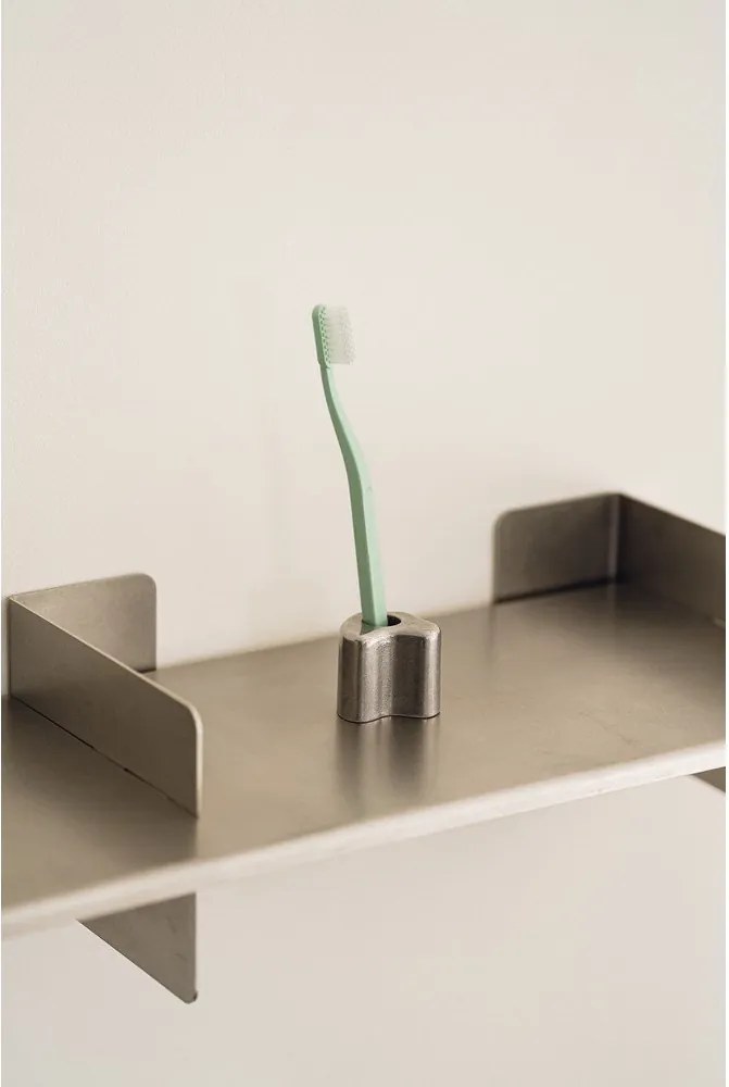 Ezüstszínű fém fogkefetartó Mis – noo.ma