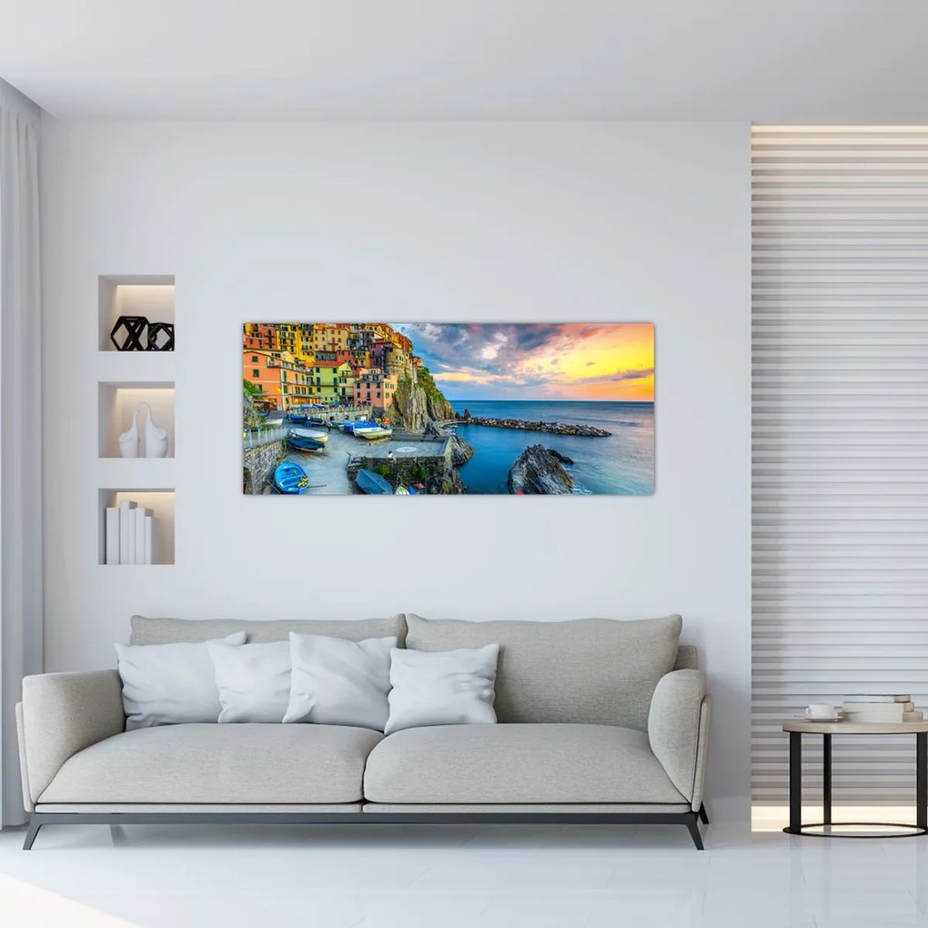 Kép - Mediterrán falu (120x50 cm)