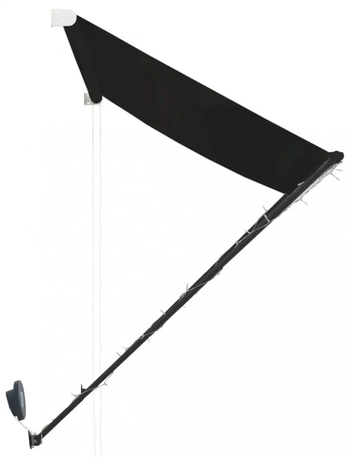 feltekerhető antracitszürke napellenző LED-del 250 x 150 cm