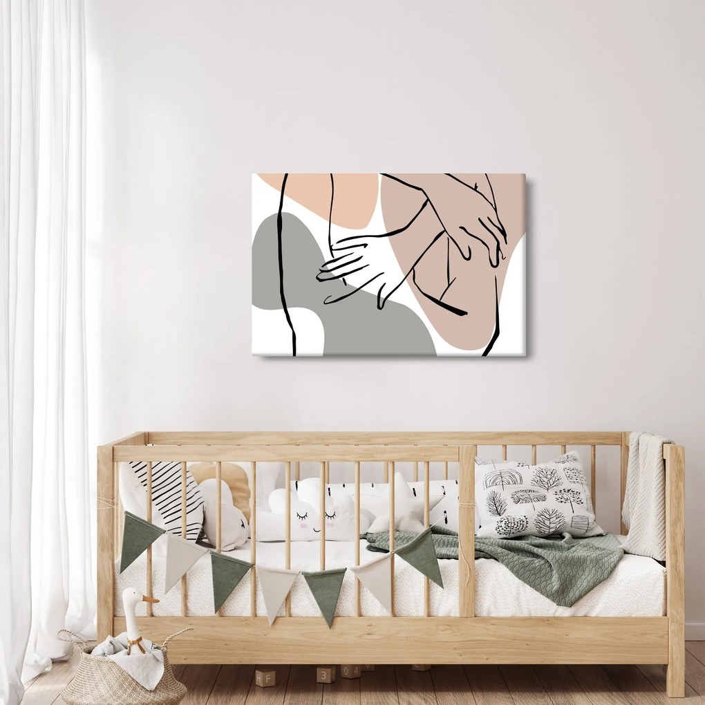 Kép - Női test vonal művészet N⁰2 (90x60 cm)
