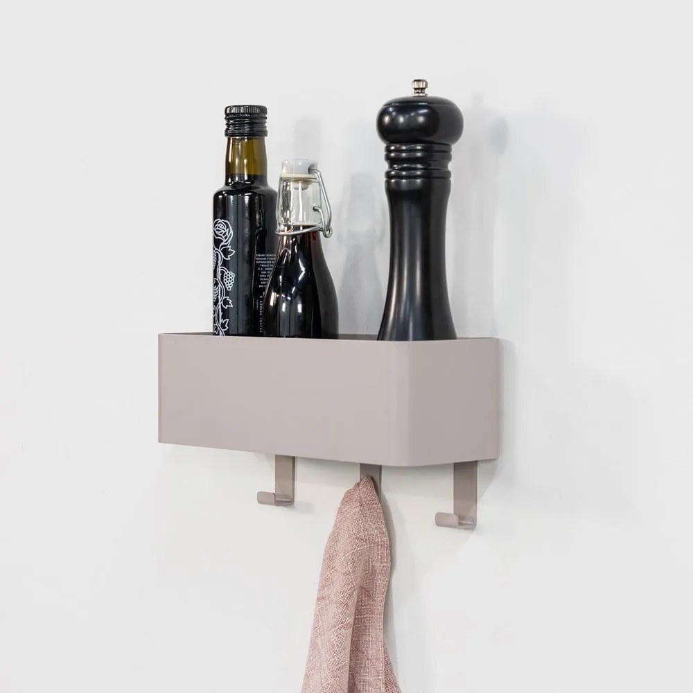 Világosszürke fali acél fürdőszobai polc Multi – Spinder Design