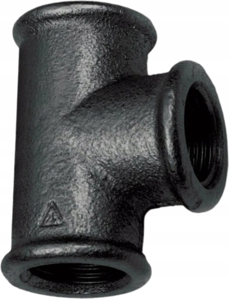 Egyenáramú Öntöttvas Póló Fekete 90° Ø 1" Öntöttvas Acél Fekete