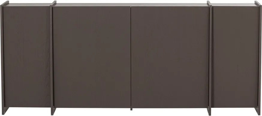 Sötétbarna komód kőrisfa dekorral 200x85x44 cm Brock – WOOOD