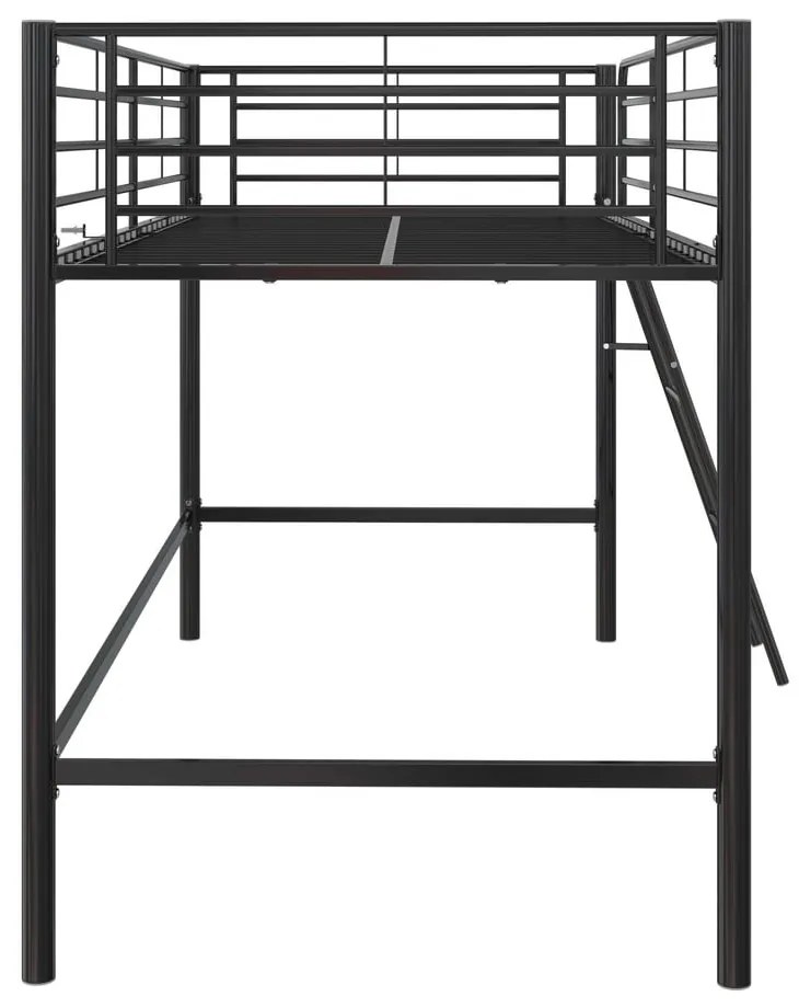 Fekete magasított gyerekágy 90x200 cm Jodie – Støraa