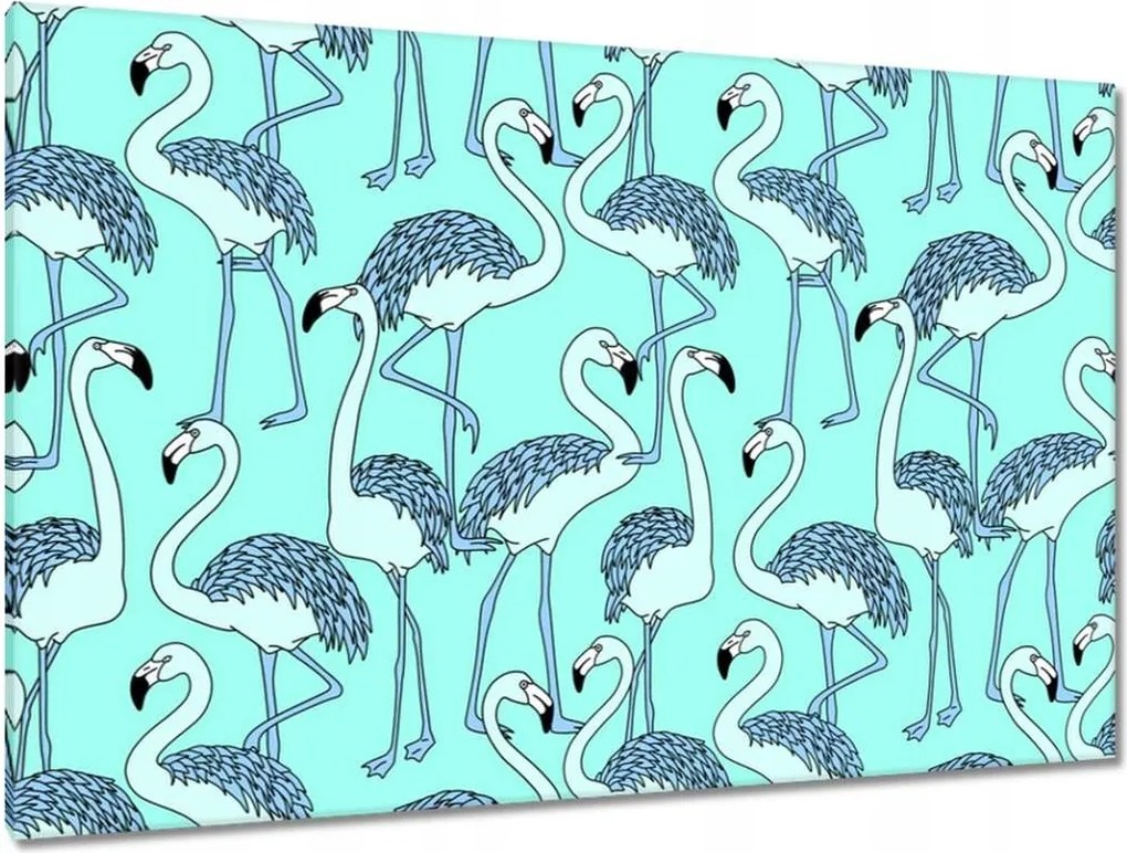Vászonkép 120x80 Flamini Flamingo Türkiz