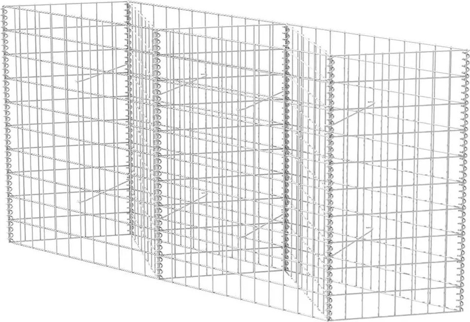 vidaXL horganyzott acél gabion kosár 120 x 30 x 100 cm