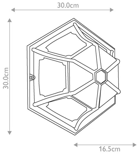 Elstead PR12-BLACK - Kültéri mennyezeti lámpa PARISH 1xE27/60W/230V IP44