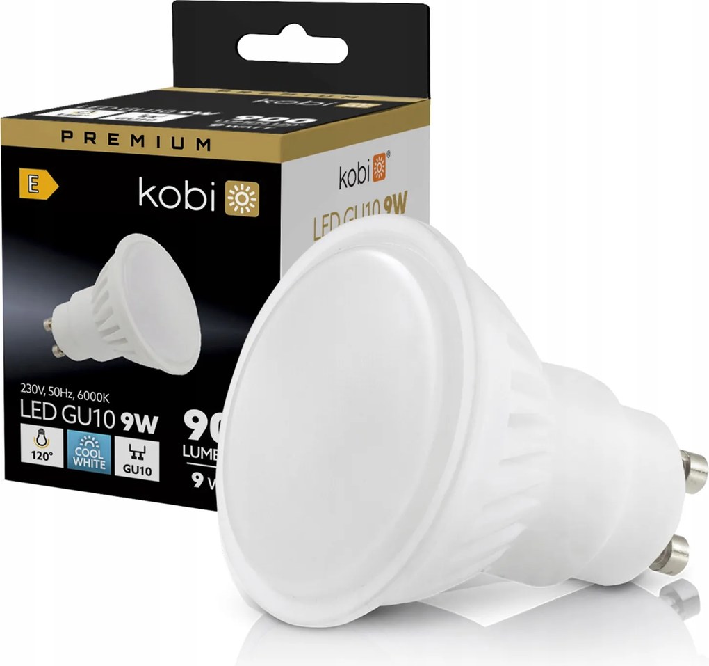 Led izzó GU10 Reflektor 9W 900lm 6000K Hideg 120° Prémium