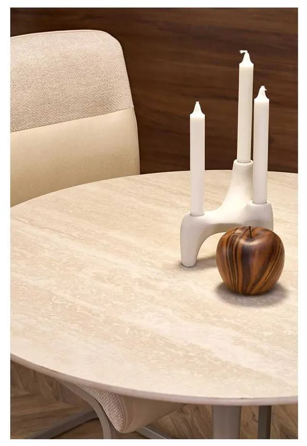 Stelo étkezőasztal, kő / krém