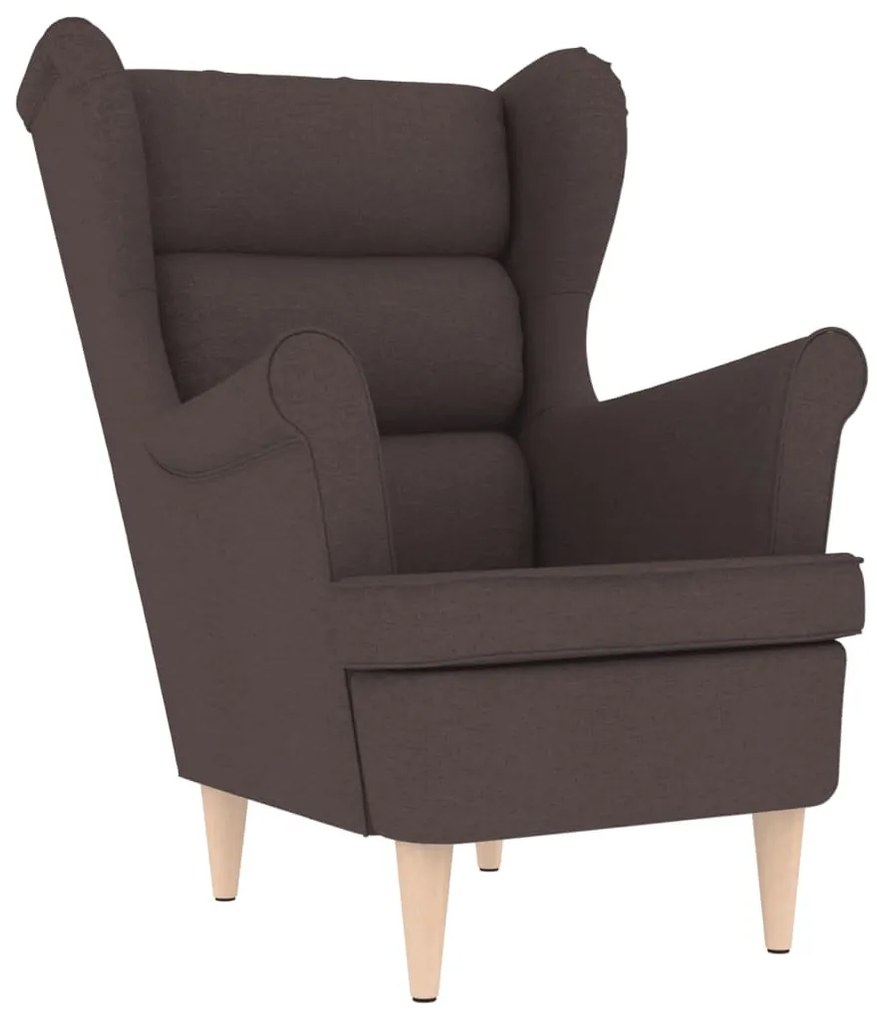 sötétbarna szövetfotel 74 x 84 x 100 cm