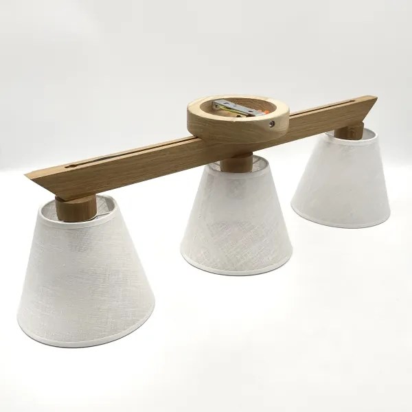 Brilagi - LED Felületre szerelhető csillár ANTHONY 3xE14/40W/230V tölgy/fehér