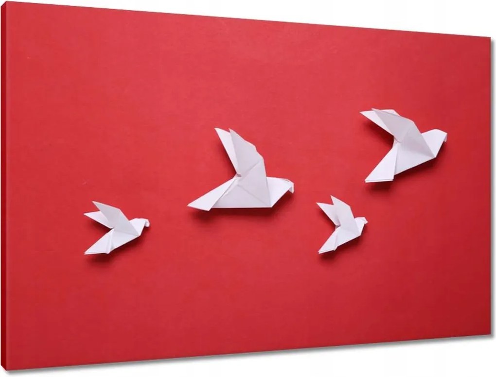 Vászonkép 90x60 Origami papír galambok