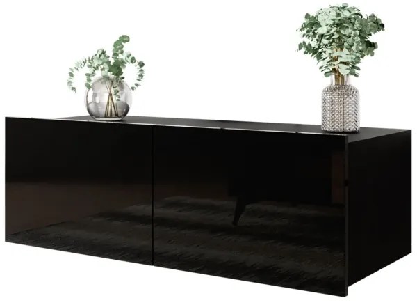 Faliszekrény CALABRINI 34x105 cm fekete