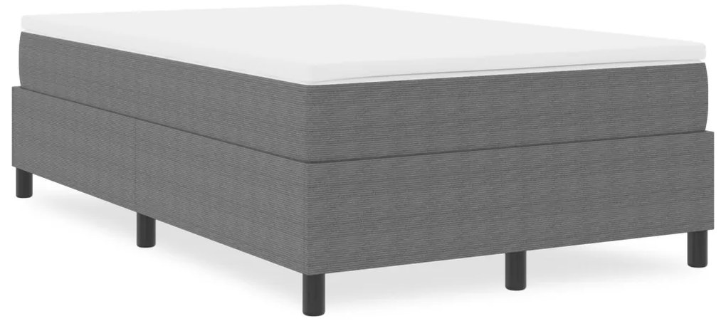 Boxspring Ágy Világosszürke 120x200 cm Bársonyszövet