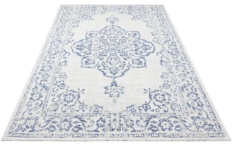 Tilos kék-krémszínű kültéri szőnyeg, 200 x 290 cm - NORTHRUGS