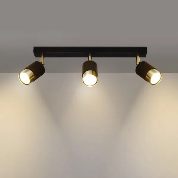 Sollux SL.1071 - Spotlámpa NERO 3xGU10/40W/230V fekete/arany