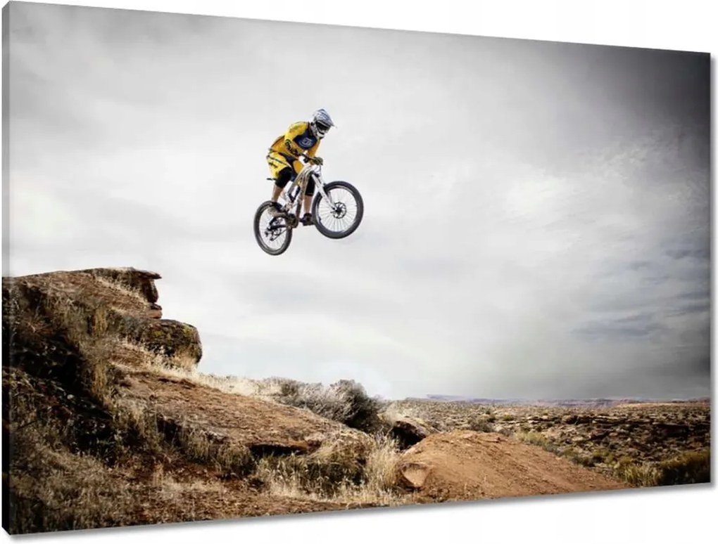 Vászonkép 90x60 Ugrálás kerékpáron