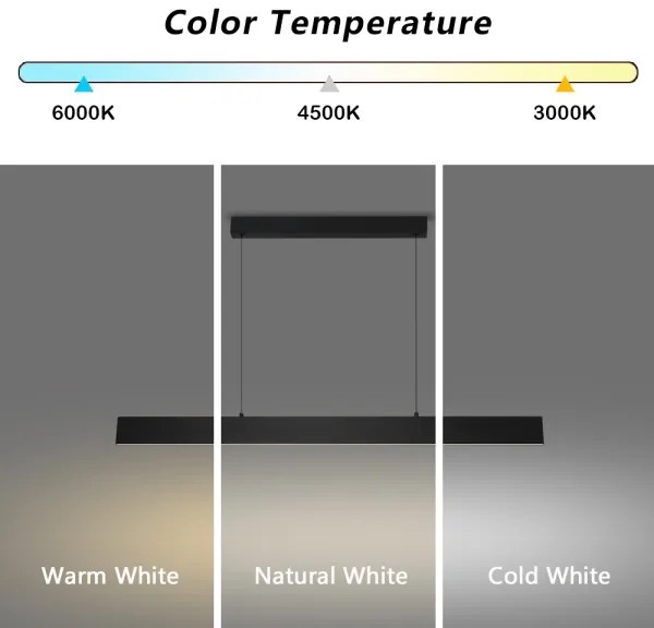 Brilagi - LED Dimmelhető csillár zsinóron SLIMLINE LED/40W/230V 3000-6000K fekete + távirányító