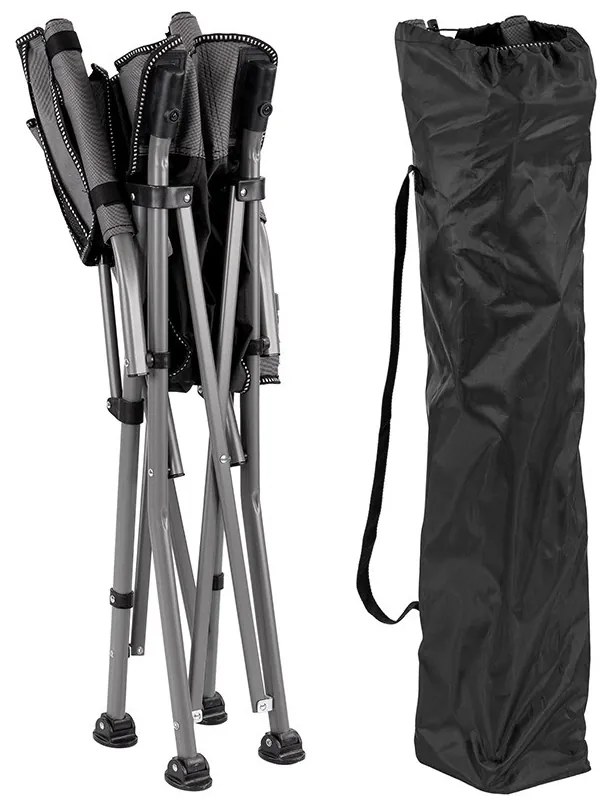 Leziter Comfort karfás horgász szék pohártartóval szürke