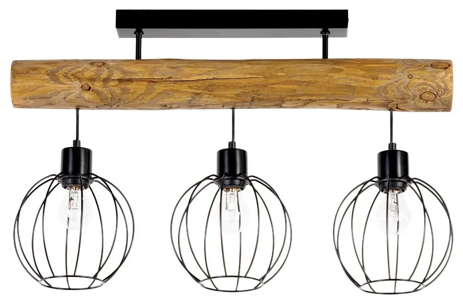 Spot-Light DO6977304 - Felületre szerelhető csillár  BERIS 3xE27/25W/230V fenyő