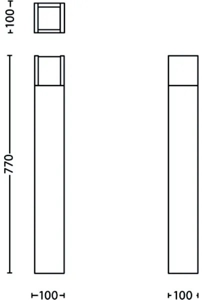 Philips - LED Kültéri lámpa ARBOUR LED/3,8W/230V 77 cm IP44