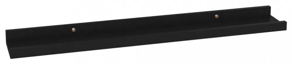 4 db fekete fali polc 60 x 9 x 3 cm
