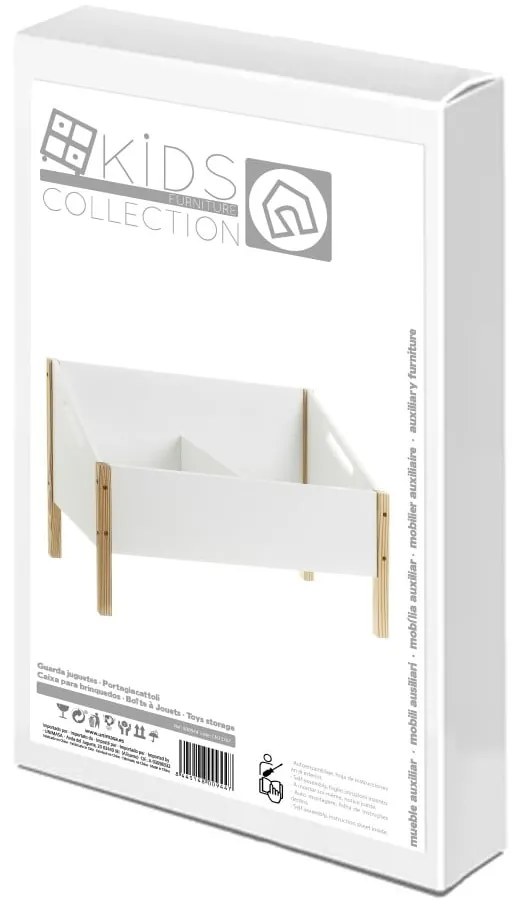 Fehér gyerek könyvespolc 63x42 cm – Casa Selección