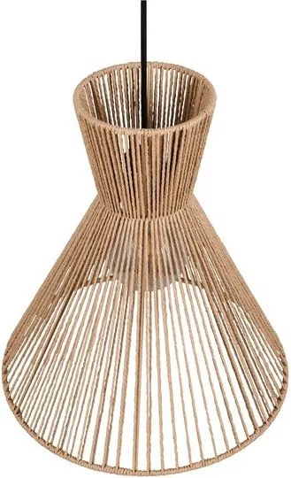 Natúr színű fém függőlámpa papír zsinór búrával ø 35 cm Rosalie – Reality