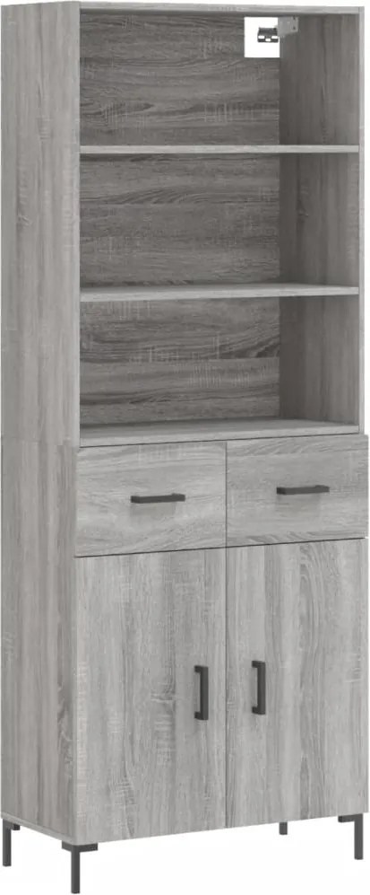 vidaXL szürke sonoma szerelt fa magasszekrény 69,5 x 34 x 180 cm